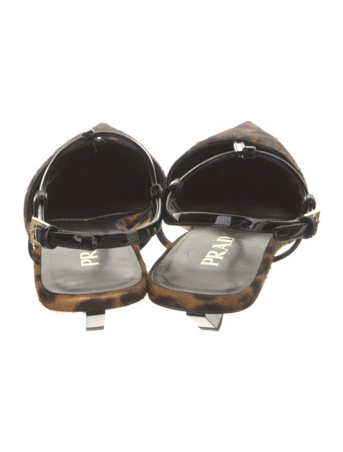 Prada Ponyhair Animal Print Slingback Flats
