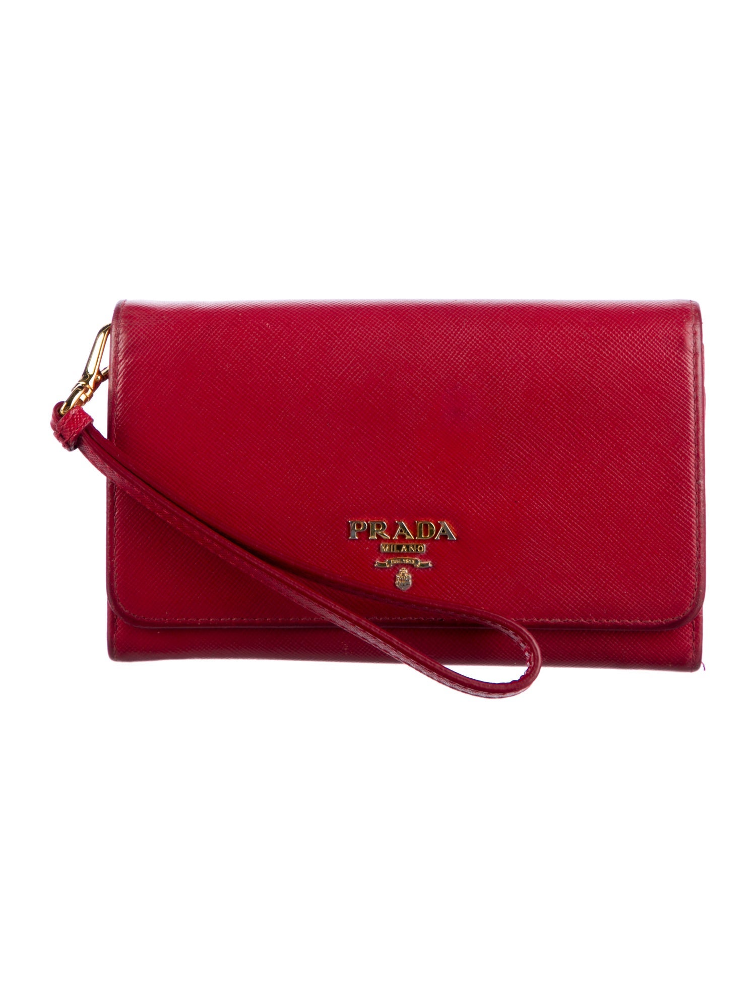 Prada Saffiano Lux Leather Wristlet