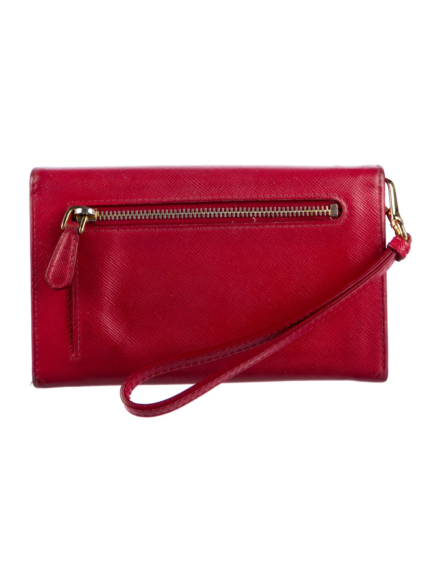 Prada Saffiano Lux Leather Wristlet