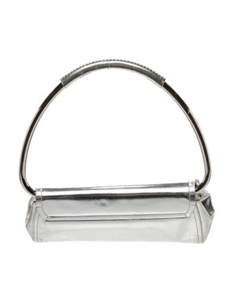 Prada Enameled Metal Triangle Swing