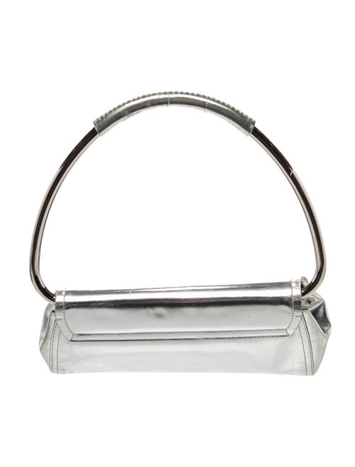 Prada Enameled Metal Triangle Swing