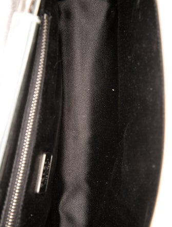 Prada Enameled Metal Triangle Swing