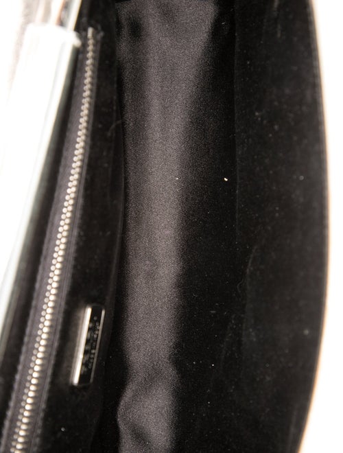 Prada Enameled Metal Triangle Swing