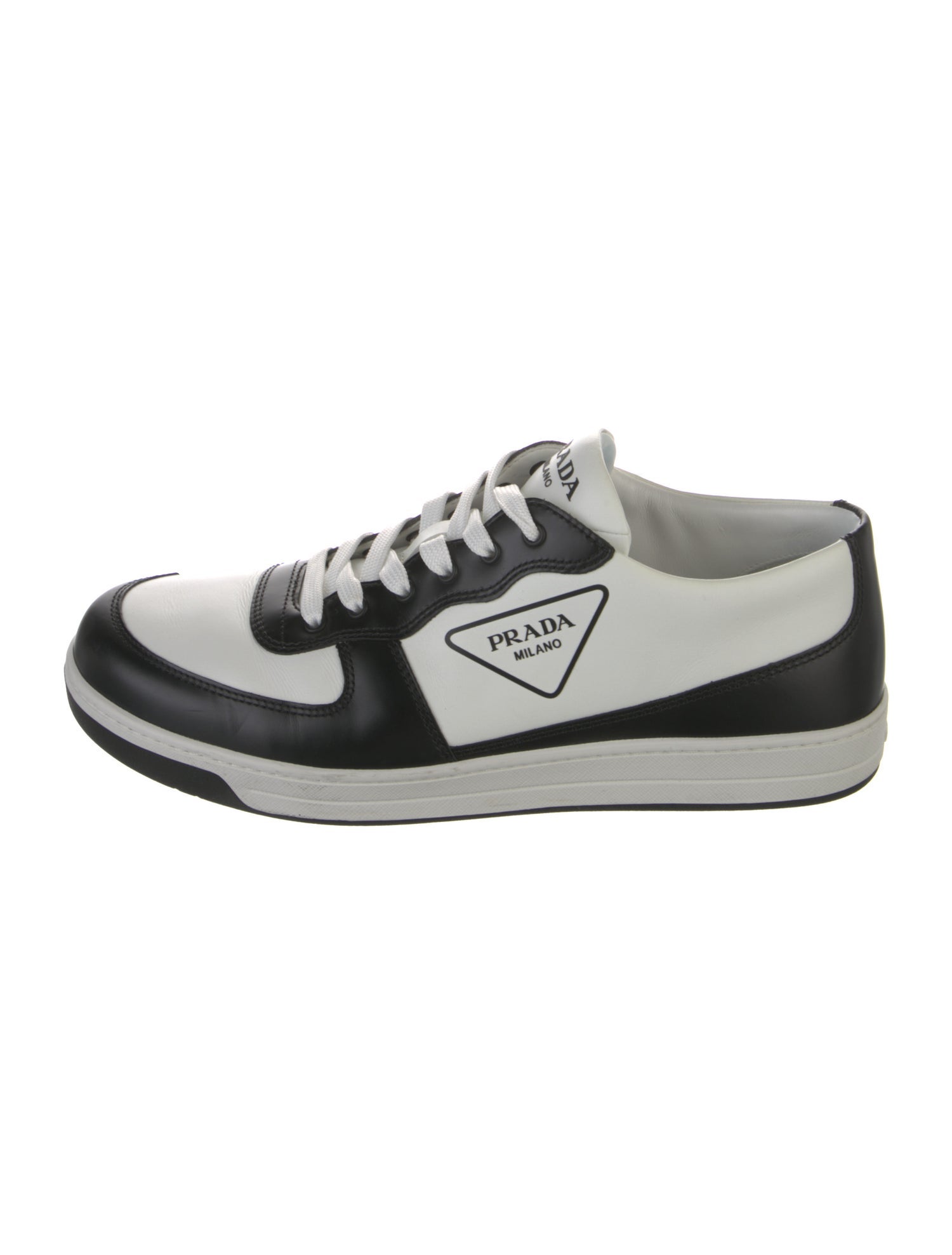 Prada Leather Printed Sneakers