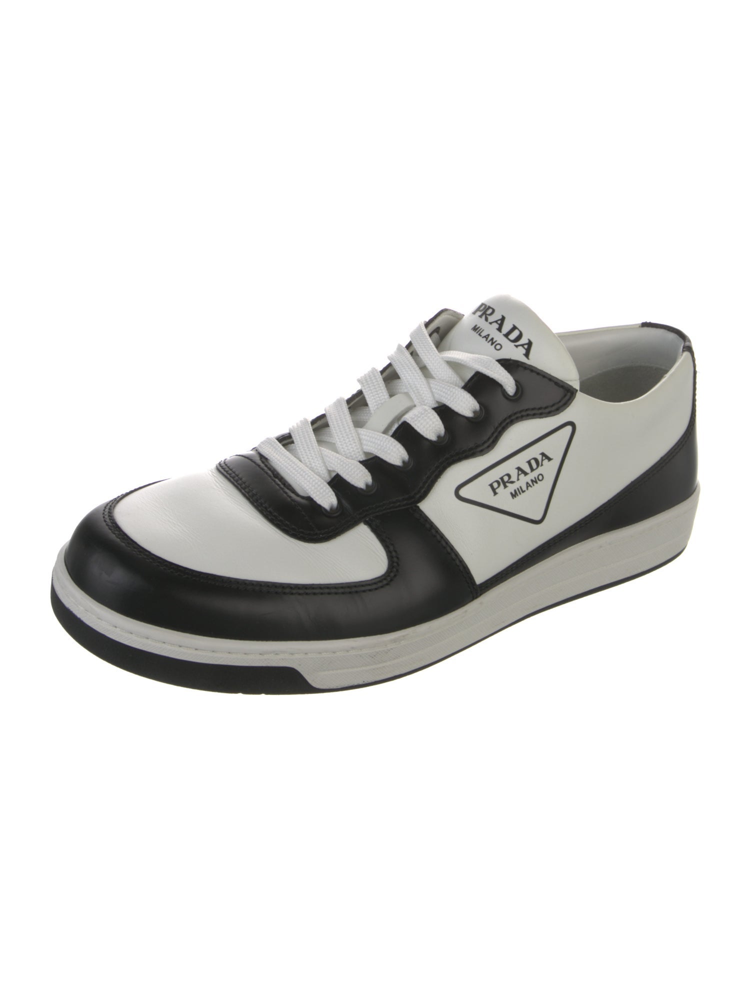 Prada Leather Printed Sneakers