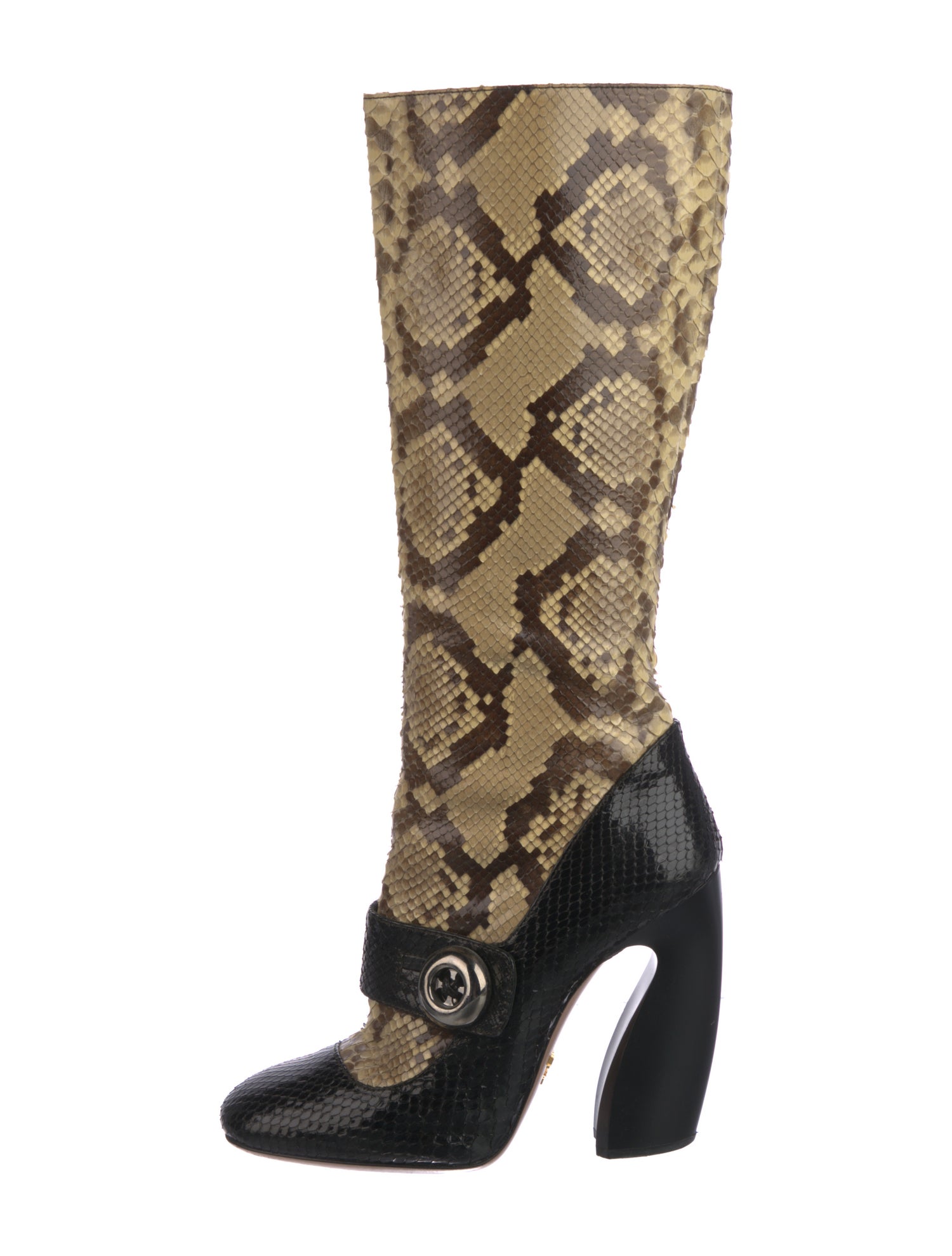 Prada Snakeskin Animal Print Boots