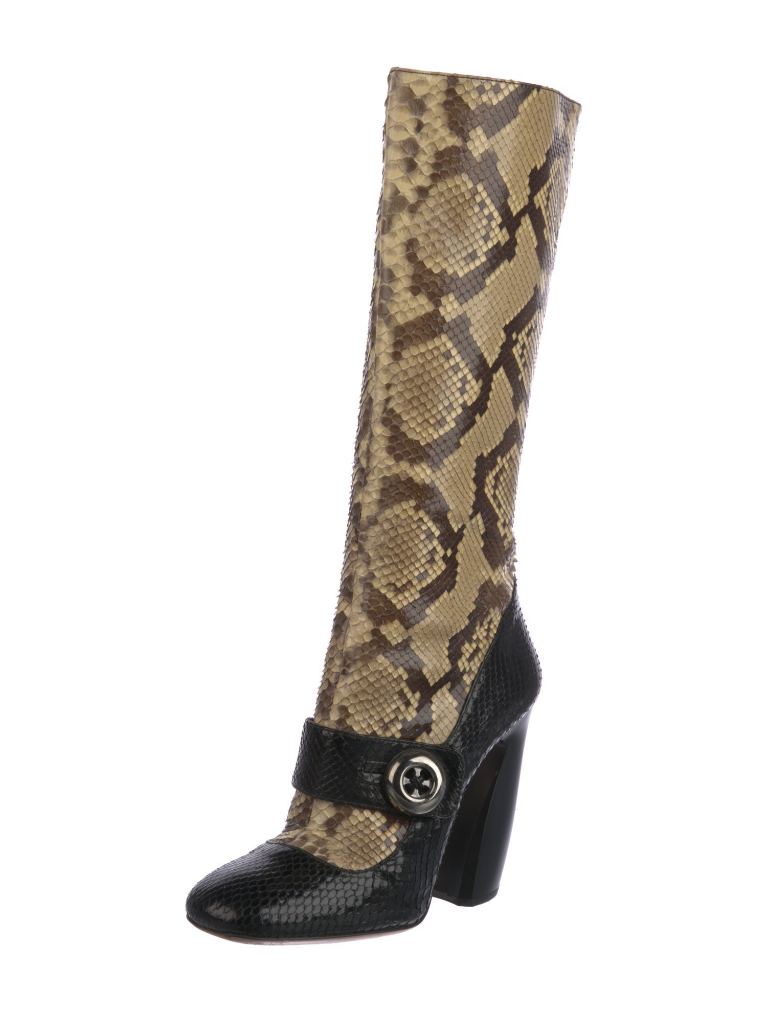 Prada Snakeskin Animal Print Boots