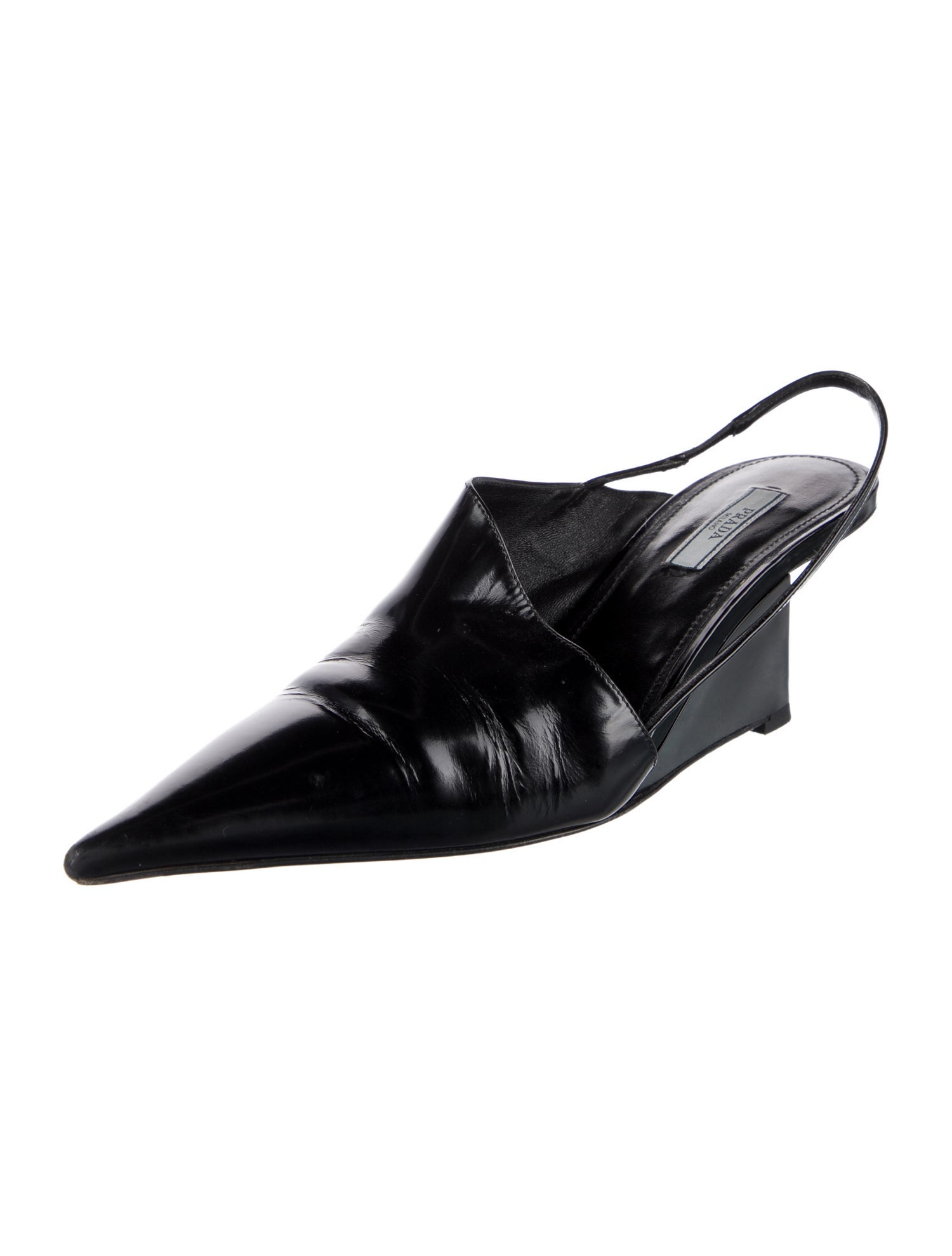 Prada Patent Leather Slingback Pumps