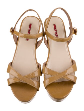 Prada Sport Patent Leather Sandals
