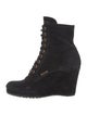 Prada Suede Lace-Up Boots