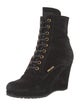 Prada Suede Lace-Up Boots