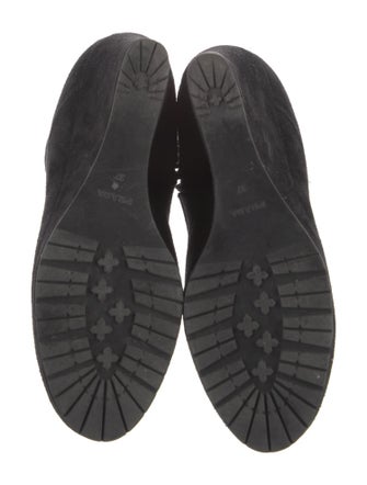 Prada Suede Lace-Up Boots