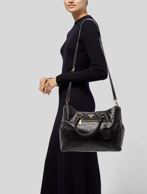 Prada Soft Calf Leather Shoulder Bag