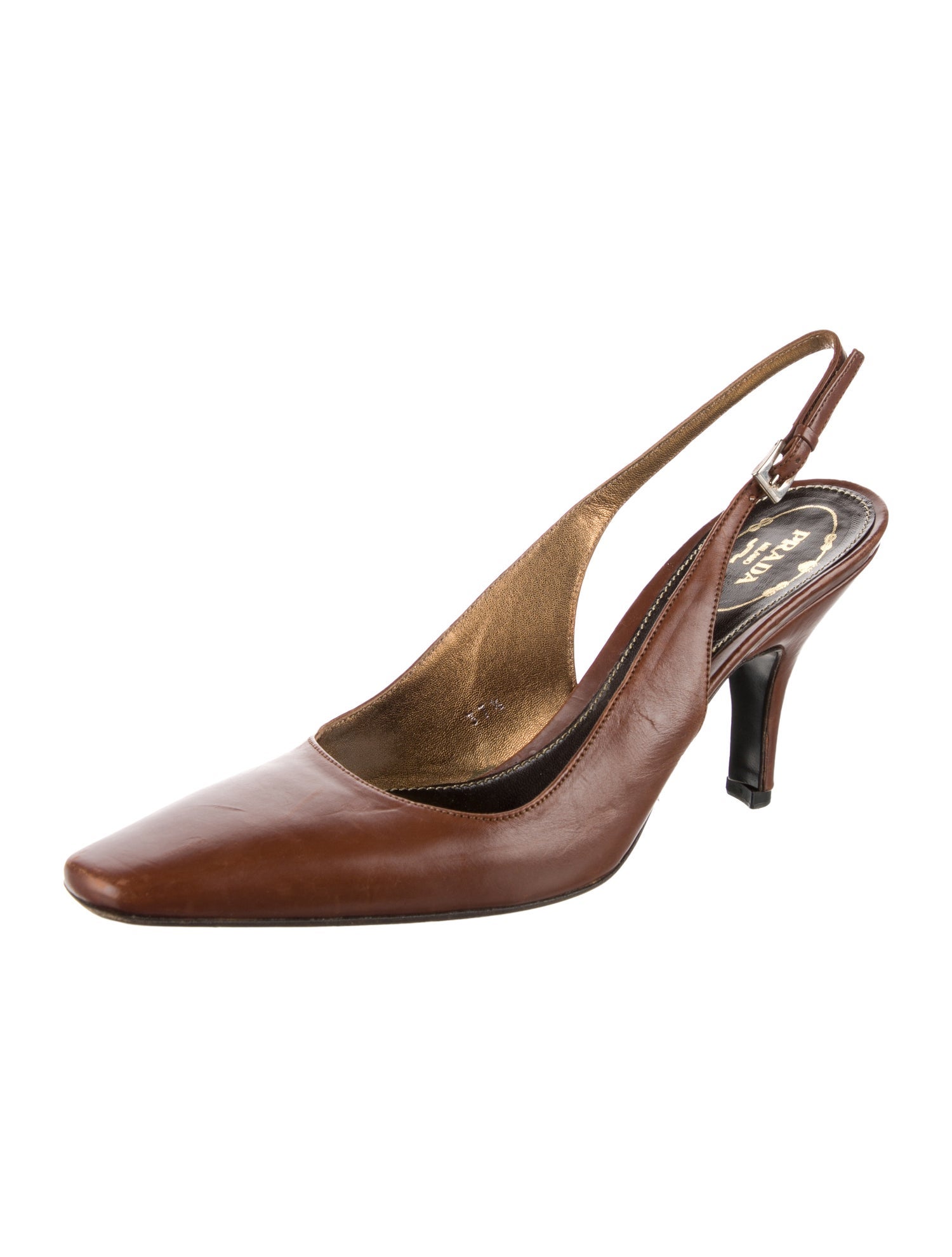 Prada Leather Slingback Pumps