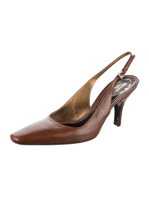Prada Leather Slingback Pumps