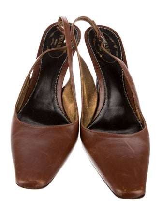 Prada Leather Slingback Pumps