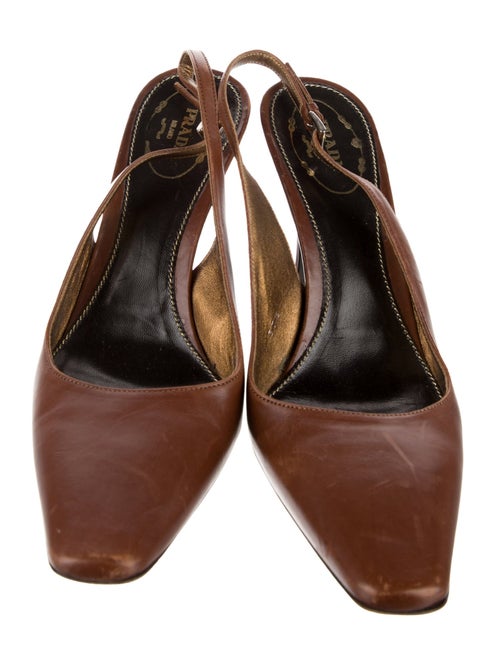 Prada Leather Slingback Pumps