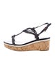 Prada Leather T-Strap Sandals