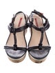 Prada Leather T-Strap Sandals