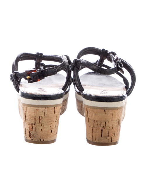 Prada Leather T-Strap Sandals