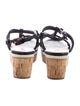Prada Leather T-Strap Sandals