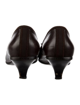 Prada Leather Bow Accents Pumps