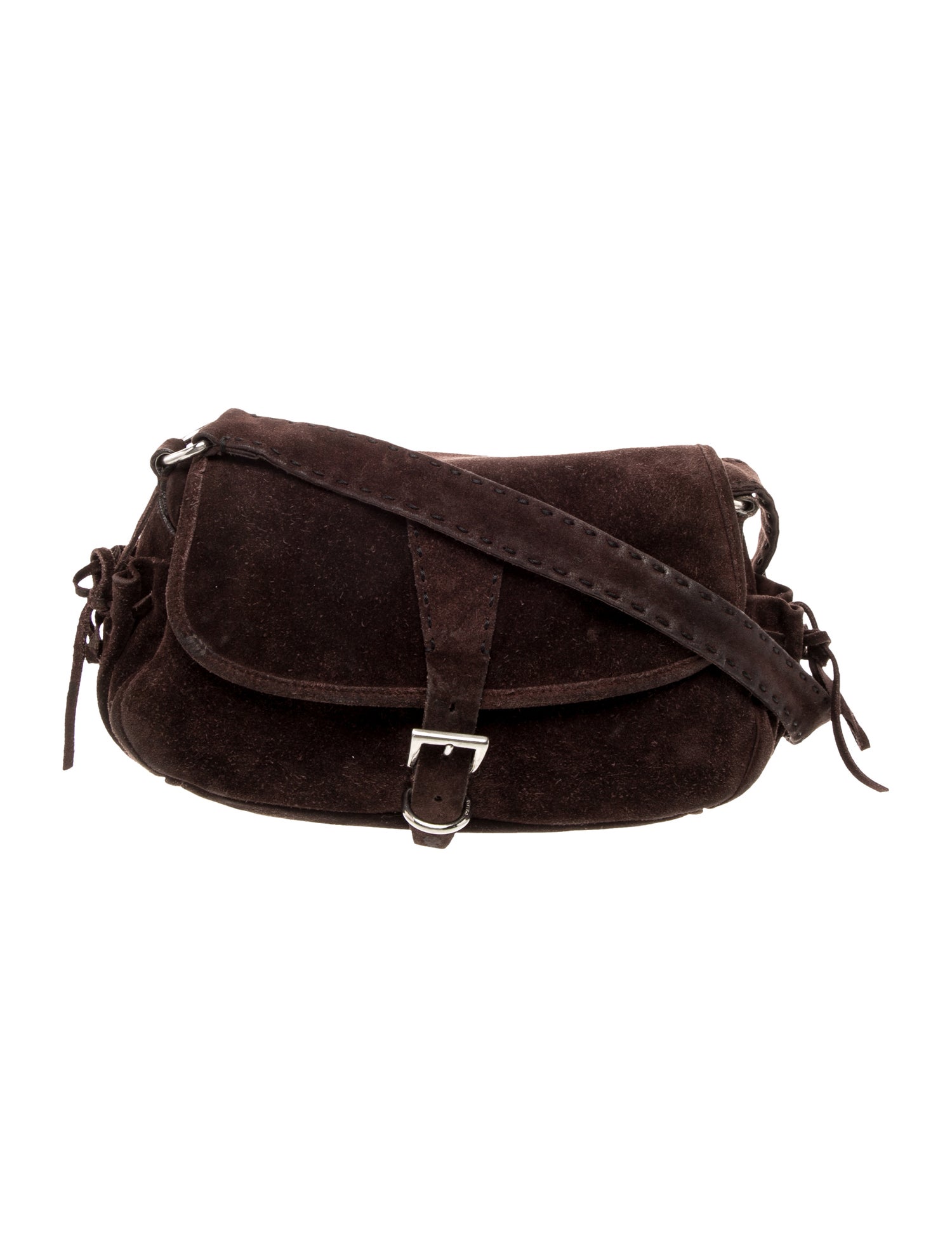 Prada Scamosciato Suede Shoulder Bag