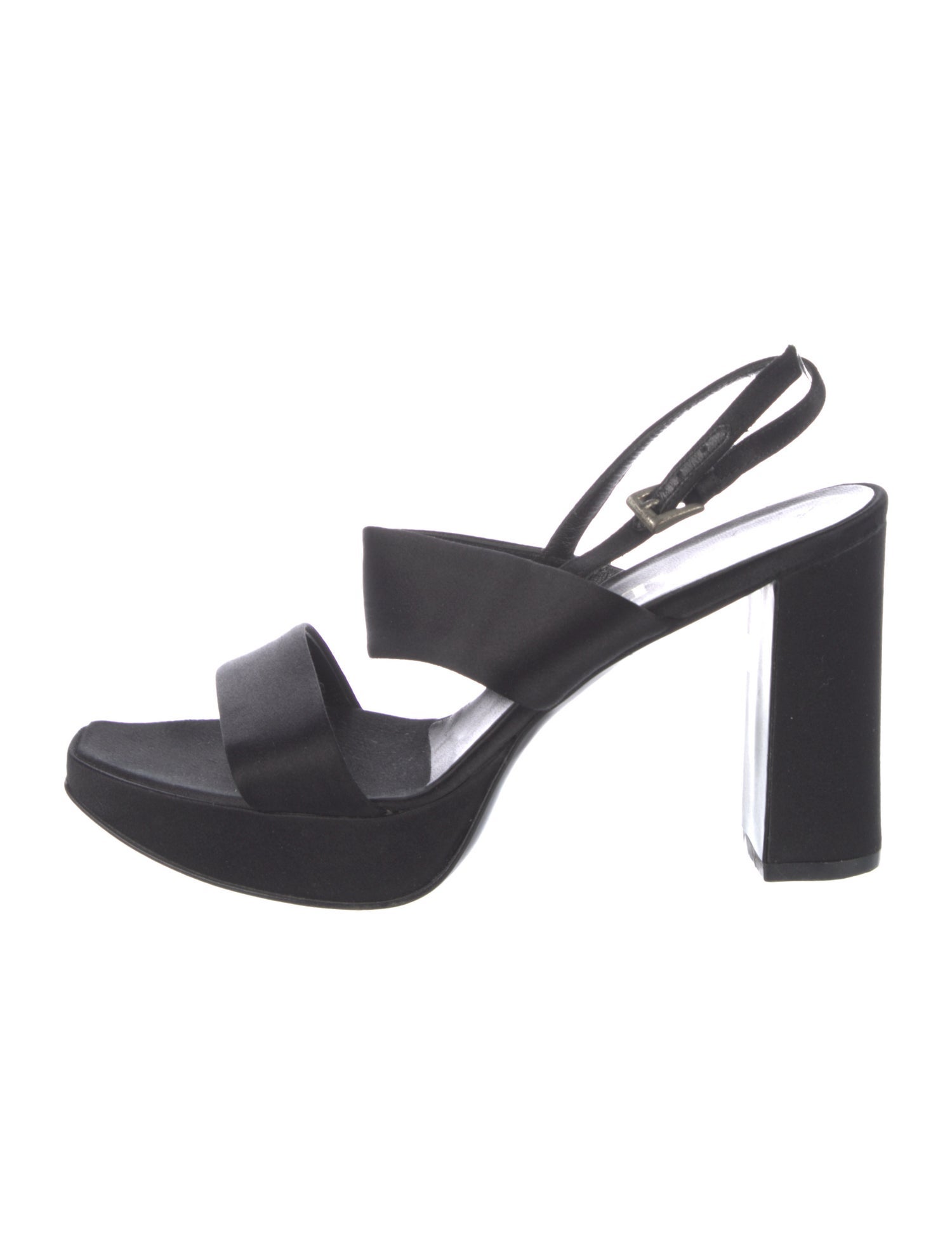 Prada Satin Slingback Sandals