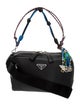 Prada Enameled Metal Triangle Shoulder Bag w/Charms 2024