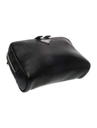 Prada Enameled Metal Triangle Shoulder Bag w/Charms 2024