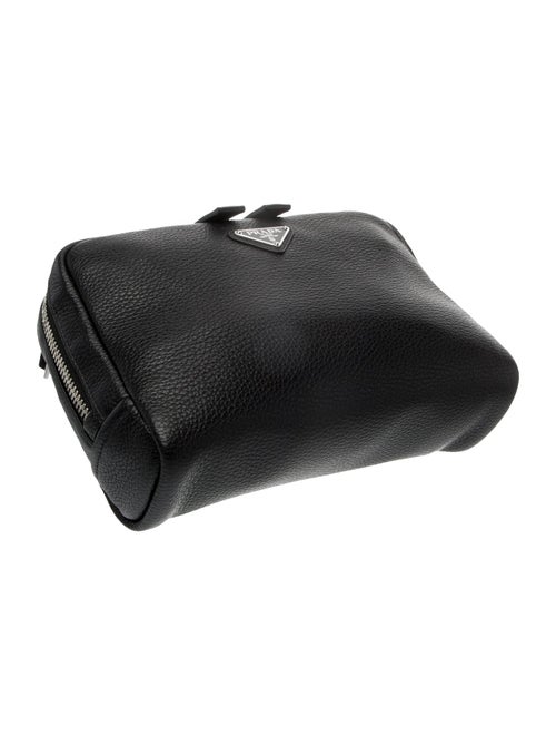 Prada Enameled Metal Triangle Shoulder Bag w/Charms 2024