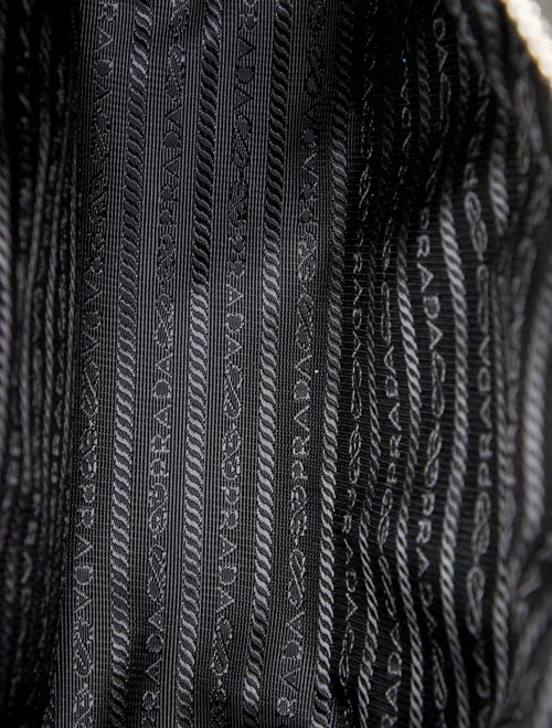 Prada Enameled Metal Triangle Shoulder Bag w/Charms 2024