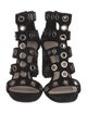 Prada Suede Cutout Accent Gladiator Sandals