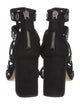 Prada Suede Cutout Accent Gladiator Sandals