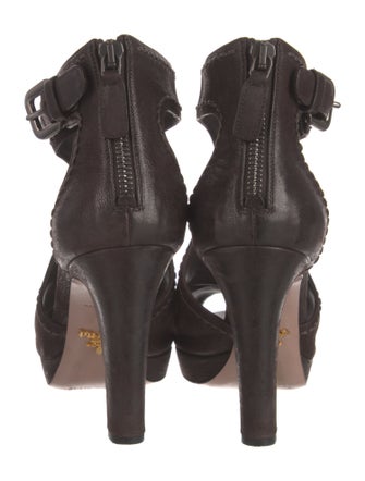 Prada Leather T-Strap Pumps