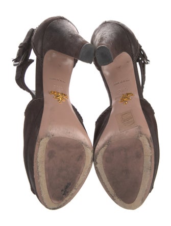 Prada Leather T-Strap Pumps