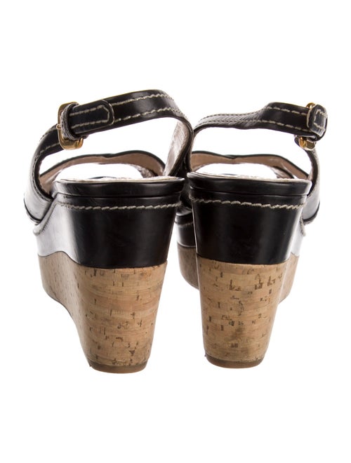 Prada Sport Leather Slingback Sandals