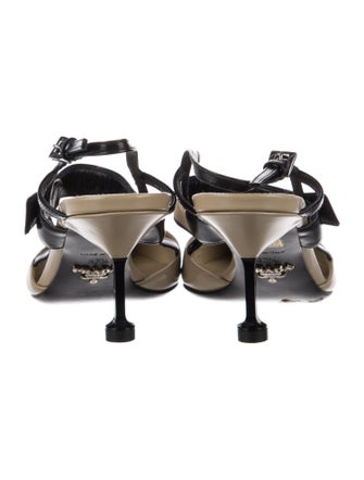 Prada Patent Leather Animal Print Slingback Pumps