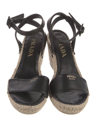 Prada Leather Espadrilles