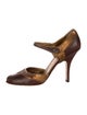 Prada Leather Printed D'Orsay Pumps
