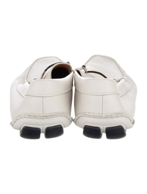 Prada Leather Chain-Link Accents Loafers