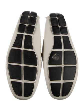 Prada Leather Chain-Link Accents Loafers