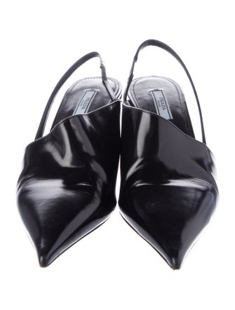 Prada Patent Leather Slingback Pumps