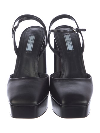 Prada Leather Slingback Pumps
