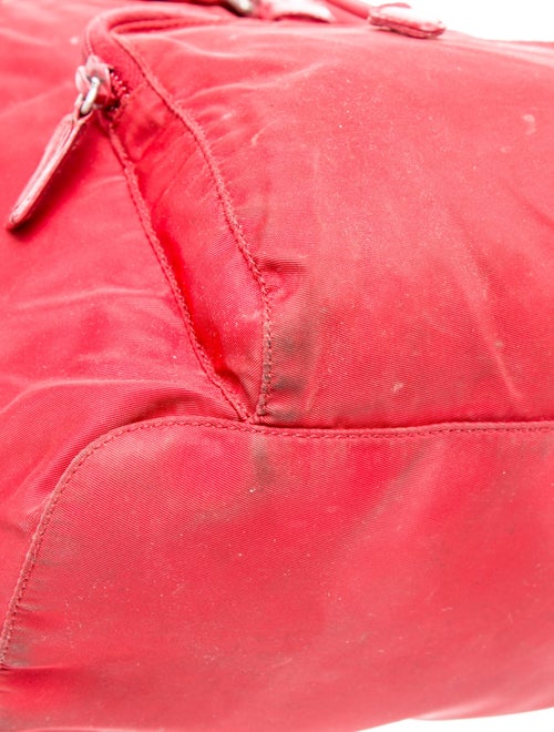 Prada Enameled Metal Triangle Backpack