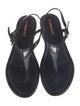 Prada Leather T-Strap Sandals