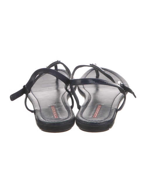 Prada Leather T-Strap Sandals