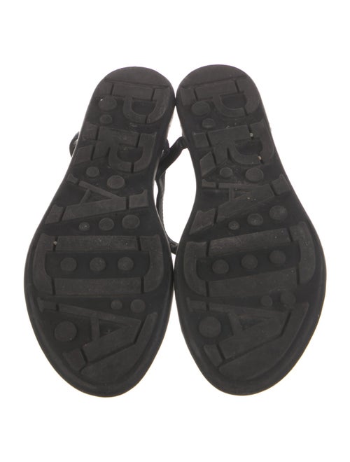 Prada Leather T-Strap Sandals