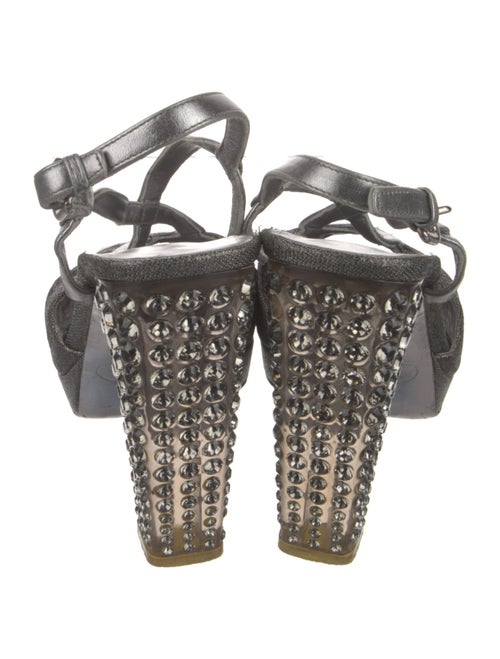 Prada Crystal Embellishments T-Strap Pumps