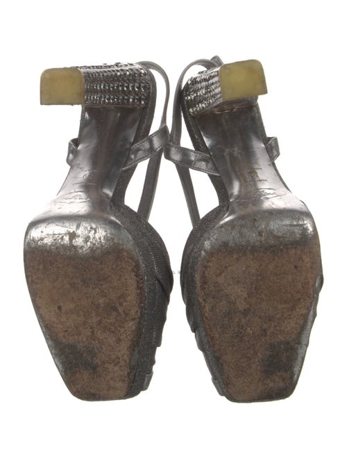 Prada Crystal Embellishments T-Strap Pumps